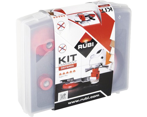 Rubi Diamant Drygres Super Pro Kit in kunststof doos